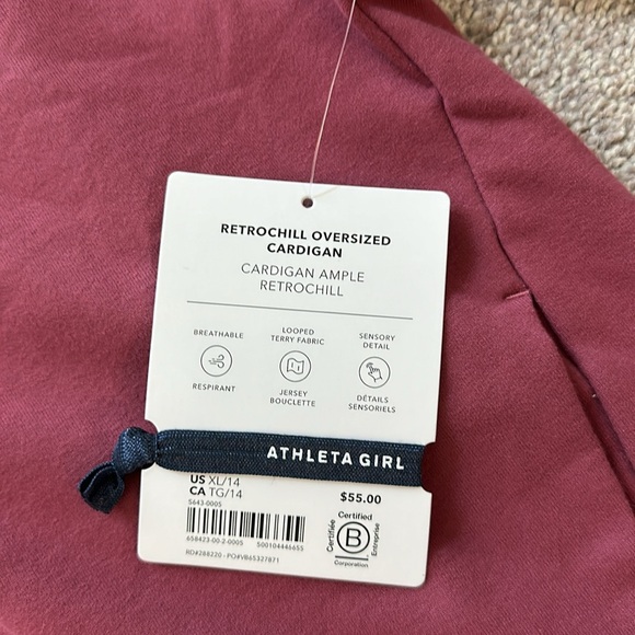 Athleta Girl RetroChill Oversized Cardigan - XL 14 - Picture 4 of 5